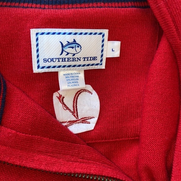Southern Tide Red Quarter-Zip Pullover - Picture 3 of 10